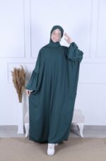 Abaya Inès vert émeraude