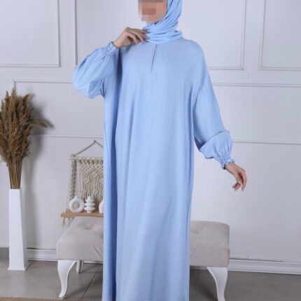 Abaya Maryam bleu ciel