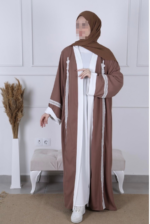 Kimono Khadija Camel pour femme.